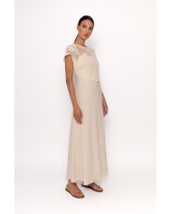 Vestido lino 49604 arggido mujer