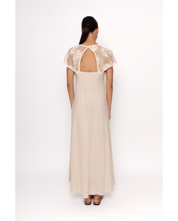 Vestido lino 49604 arggido mujer