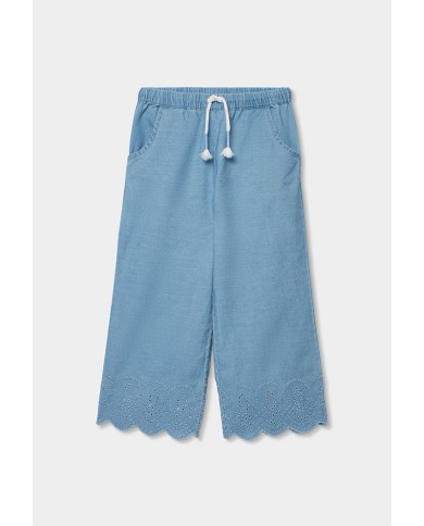 Plon. denim bordado 323086 boboli niÑa