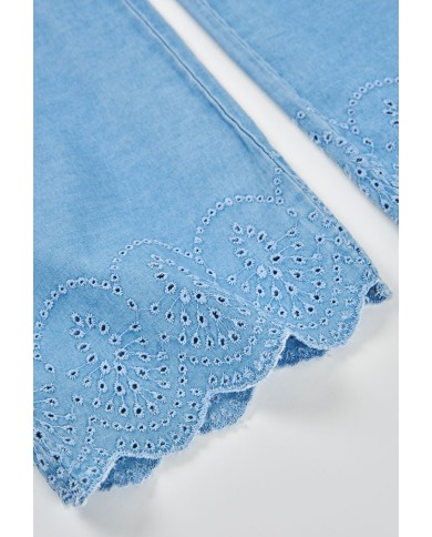 Plon. denim bordado 323086 boboli niÑa