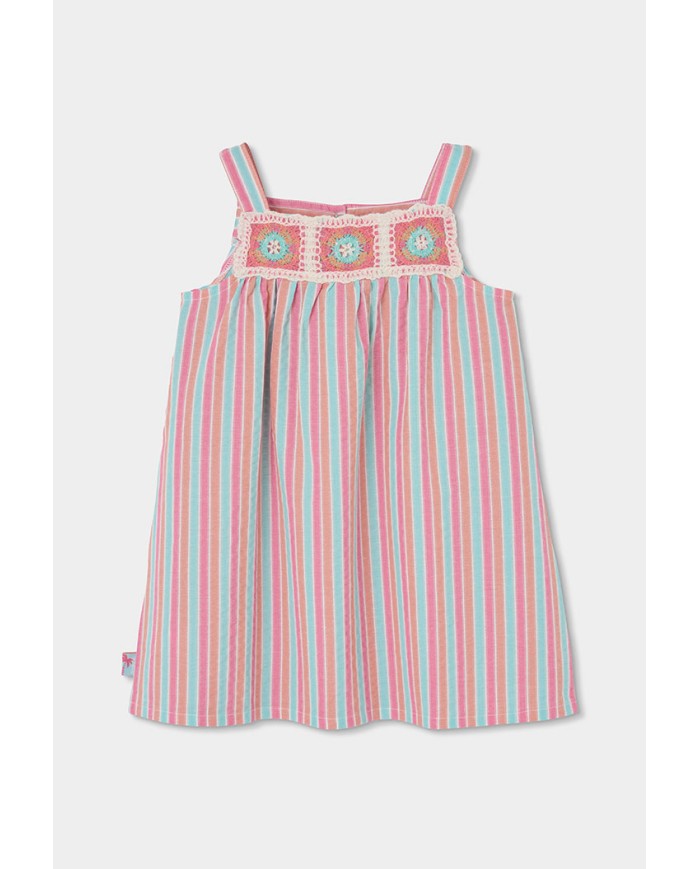 Vestido rayas popelin 333098 boboli niÑa