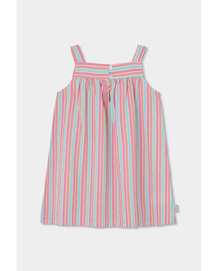 Vestido rayas popelin 333098 boboli niÑa