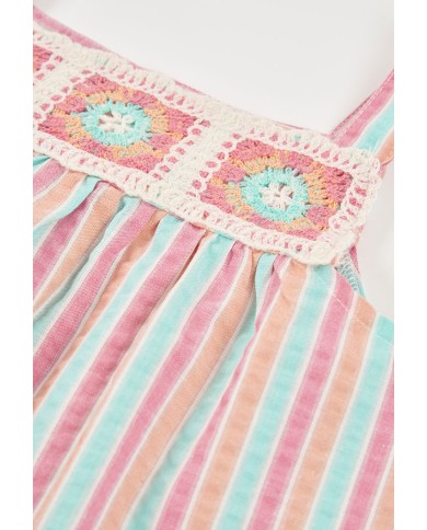 Vestido rayas popelin 333098 boboli niÑa