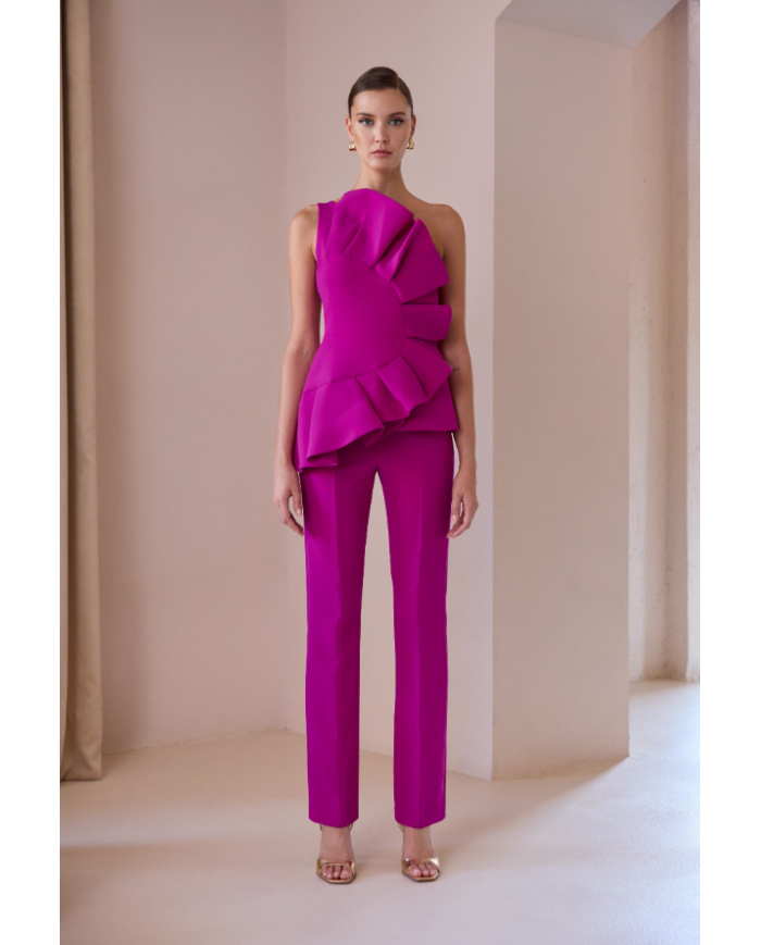 Conj. top/plon. carla ruiz mujer