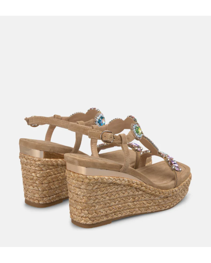 CuÑas v265506 suede sand alma en pena mujer