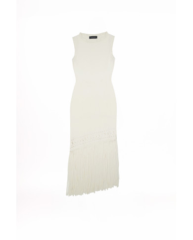 Vestido flecos 249702 arggido mujer