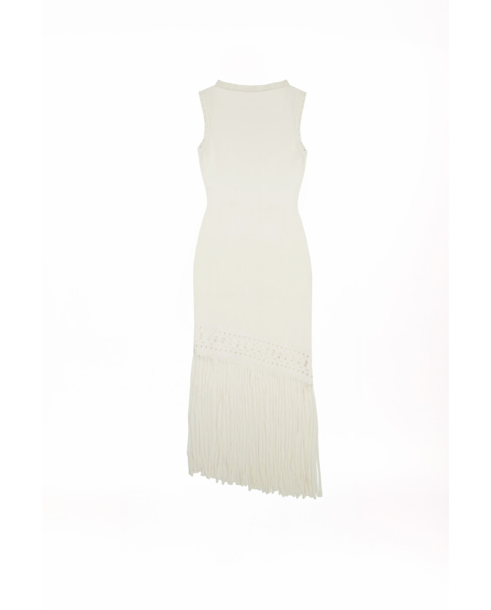 Vestido flecos 249702 arggido mujer