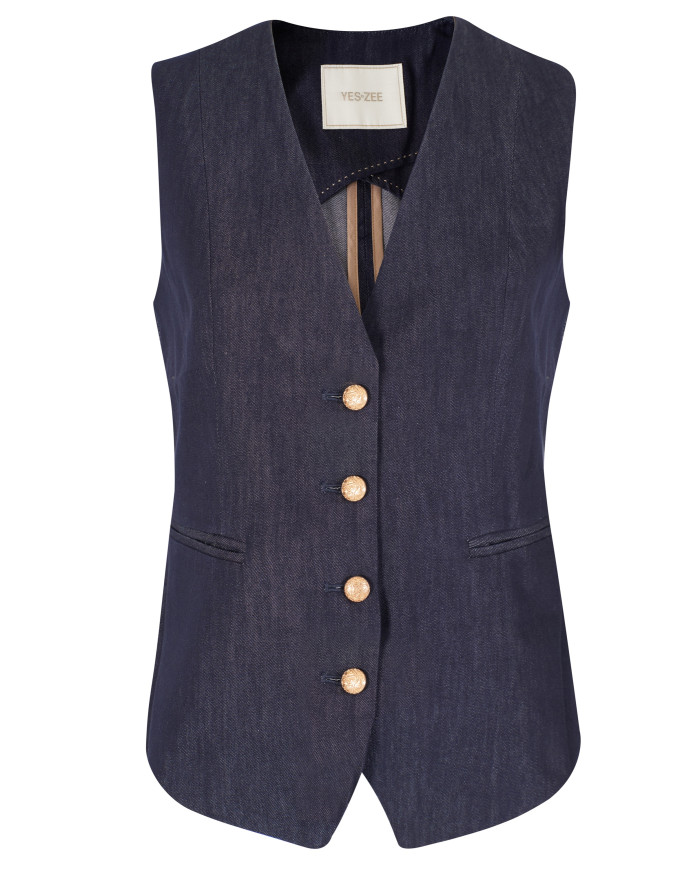 Chaleco vaquero g200 wp01 yes-zee mujer