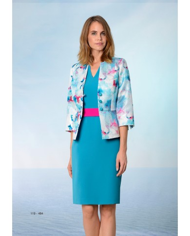 Conj. chaqueta brocada 119-484 carfi mujer Conj. chaqueta brocada 119-484 carfi mujer