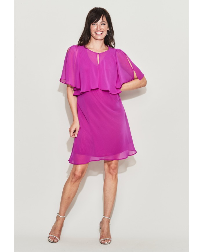 Vestido gasa liso 8911-231 merletti mujer Vestido gasa liso 8911-231 merletti mujer