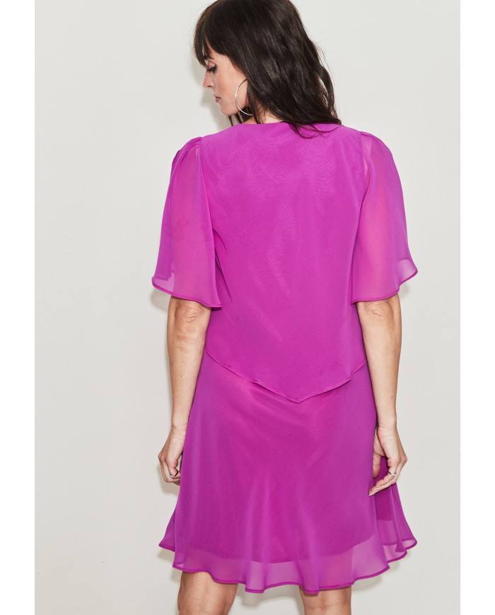 Vestido gasa liso 8911-231 merletti mujer Vestido gasa liso 8911-231 merletti mujer