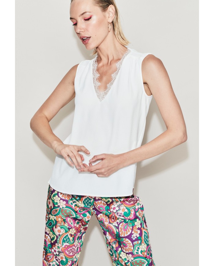 Top lencero 3904-231 merletti mujer