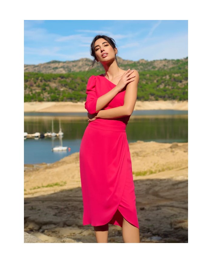 Vestido crep liso lmvalicia lamusa mujer Vestido crep liso lmvalicia lamusa mujer
