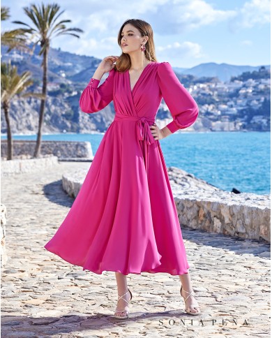 Vestido midi/cinturon 11230074 sonia peña