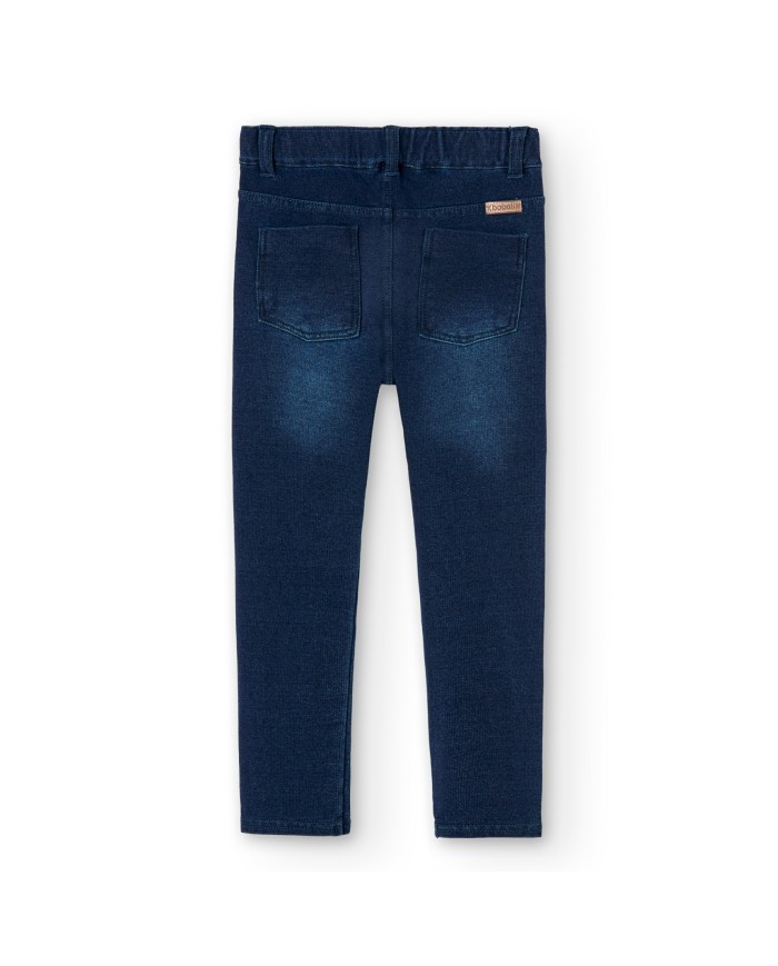 Pantalon felpa denim 490014-23 boboli niÑa