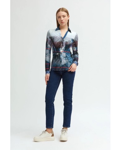 Camisa rebeca tinta mujer Camisa rebeca tinta mujer