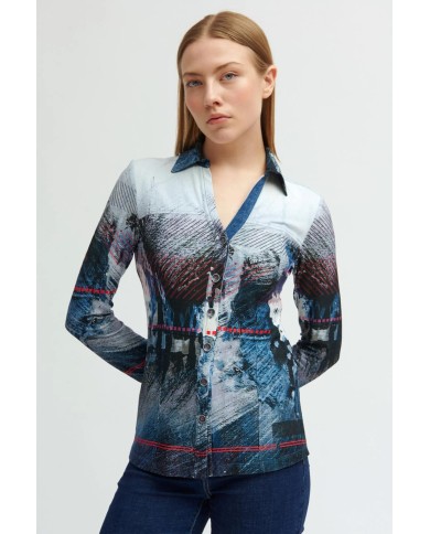 Camisa rebeca tinta mujer Camisa rebeca tinta mujer