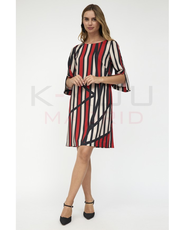 Vestido v-30606 k-kou mujer