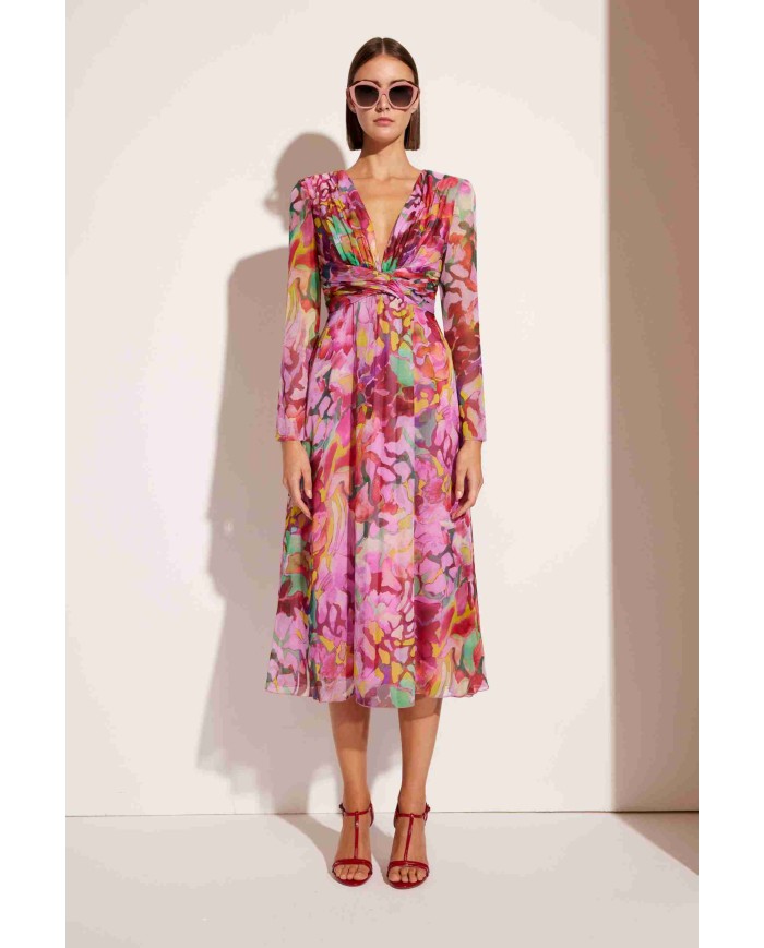 Vestido midi gasa 51669 carla ruiz mujer