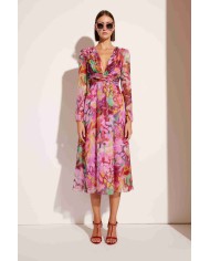 Vestido midi gasa 51669 carla ruiz mujer