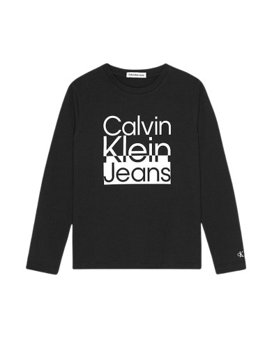 Camiseta m/l ib0ib01451 calvin klein niño