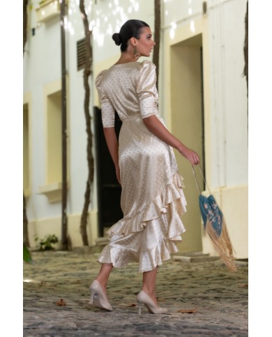 Vestido cream v2488 kahyra mujer