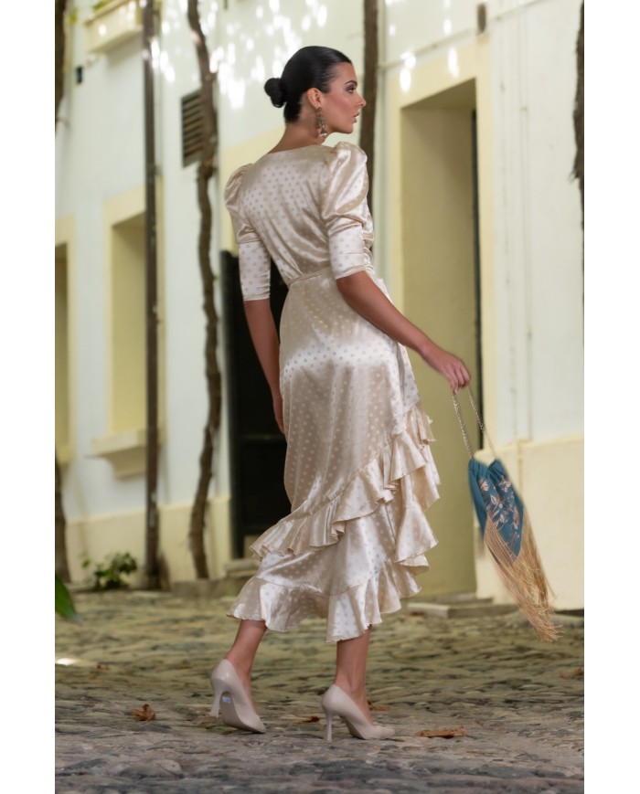 Vestido cream v2488 kahyra mujer