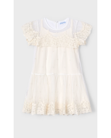 Vestido tul 6a 3909 mayoral niÑa Vestido tul 6a 3909 mayoral niÑa
