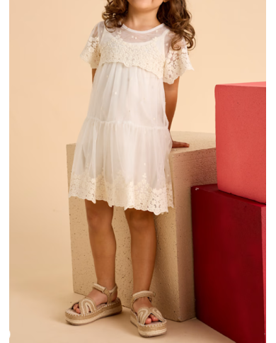 Vestido tul 6a 3909 mayoral niÑa Vestido tul 6a 3909 mayoral niÑa